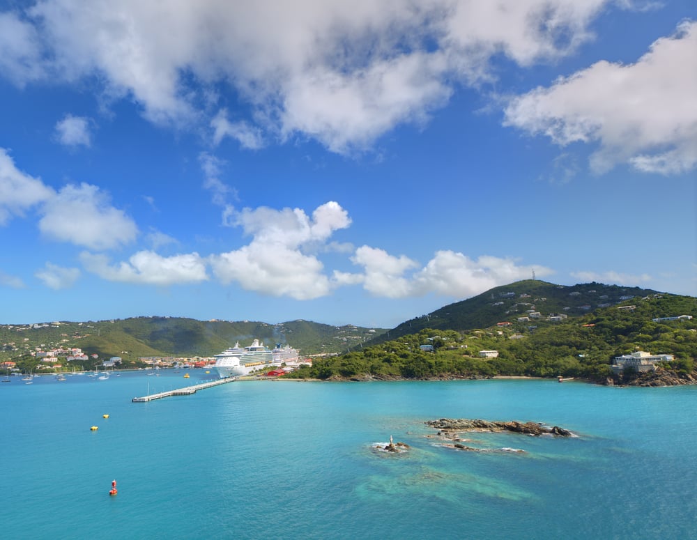 Port at St. Thomas, U.S. Virgin Islands.